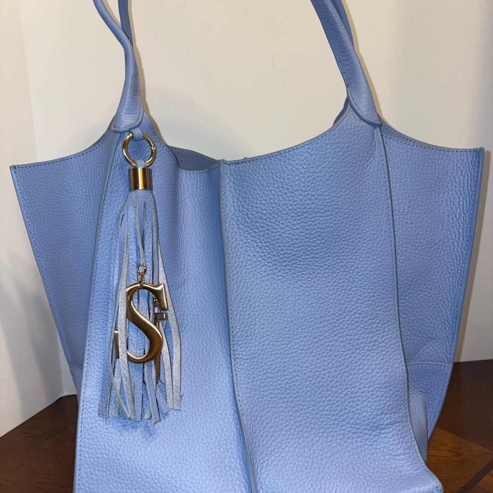 Sassy Jones large Ava Tote Bag light blue